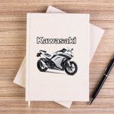 Zepplin Giyim Kawaski Ninja 250R Çizgisiz Kanvas Defter Çizgisiz - Krem - 14x21 cm