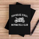 Zepplin Giyim Kawaski Ninja Club Siyah Kanvas Defter Çizgisiz - 14x21 cm