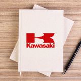Zepplin Giyim Kawaski Red Logo Çizgisiz Kanvas Defter Çizgisiz - Krem - 14x21 cm