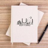 Zepplin Giyim Keep It Simple Krem Çizgisiz Kanvas Defter Çizgisiz - 14x21 cm