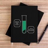 Zepplin Giyim Kimyager Çözelti Siyah Kanvas Defter Çizgisiz - 14x21 cm