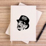 Zepplin Giyim King Diamond Face Çizgisiz Kanvas Defter Çizgisiz - Krem - 14x21 cm