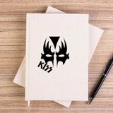 Zepplin Giyim Kiss Mask Çizgisiz Kanvas Defter Çizgisiz - Krem - 14x21 cm