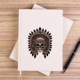 Zepplin Giyim Kızıldereli Skull Apache Çizgisiz Kanvas Defter Çizgisiz - Krem - 14x21 cm