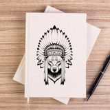 Zepplin Giyim Kızıldereli Wolf Çizgisiz Kanvas Defter Çizgisiz - Krem - 14x21 cm