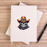 Zepplin Giyim Kovboy Skull Sherif Çizgisiz Kanvas Defter Çizgisiz - Krem - 14x21 cm