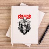 Zepplin Giyim Kreator Devil Inside Çizgisiz Kanvas Defter Çizgisiz - Krem - 14x21 cm