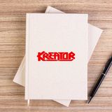 Zepplin Giyim Kreator Logo Red Çizgisiz Kanvas Defter Çizgisiz - Krem - 14x21 cm