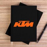 Zepplin Giyim Ktm Motorcyle Orange Logo Siyah Kanvas Defter Çizgisiz - 14x21 cm