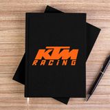 Zepplin Giyim Ktm Racing Orange Logo Siyah Kanvas Defter Çizgisiz - 14x21 cm