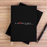 Zepplin Giyim La Ferari Aperta Logo Siyah Çizgisiz Kanvas Defter Çizgisiz - 14x21 cm
