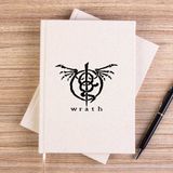 Zepplin Giyim Lamb Of God Wrath Logo Çizgisiz Kanvas Defter Çizgisiz - Krem - 14x21 cm