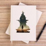 Zepplin Giyim Last Warrior Çizgisiz Kanvas Defter Çizgisiz - Krem - 14x21 cm