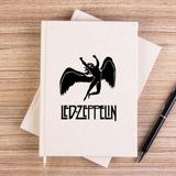 Zepplin Giyim LED Zeppelin Black Angel Çizgisiz Kanvas Defter Çizgisiz - Krem - 14x21 cm