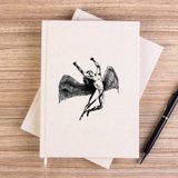 Zepplin Giyim LED Zeppelin Icars Angel Çizgisiz Kanvas Defter Çizgisiz - Krem - 14x21 cm