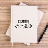 Zepplin Giyim LED Zeppelin Zoso Çizgisiz Kanvas Defter Çizgisiz - Krem - 14x21 cm