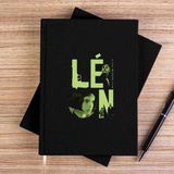 Zepplin Giyim Leon Film Siyah Çizgisiz Kanvas Defter Çizgisiz - 14x21 cm