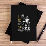 Zepplin Giyim Leon Siyah Çizgisiz Kanvas Defter Çizgisiz - 14x21 cm