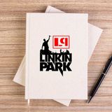 Zepplin Giyim Linkin Park Afiş Çizgisiz Kanvas Defter Çizgisiz - Krem - 14x21 cm