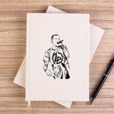 Zepplin Giyim Linkin Park Chester Grafiti Çizgisiz Kanvas Defter Çizgisiz - Krem - 14x21 cm