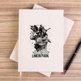 Zepplin Giyim Linkin Park Grup Poster Çizgisiz Kanvas Defter Çizgisiz - Krem - 14x21 cm