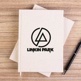 Zepplin Giyim Linkin Park Logo Çizgisiz Kanvas Defter Çizgisiz - Krem - 14x21 cm