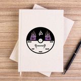 Zepplin Giyim Linkin Park Plak Çizgisiz Kanvas Defter Çizgisiz - Krem - 14x21 cm