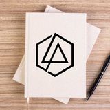 Zepplin Giyim Linkin Park Symbol Çizgisiz Kanvas Defter Çizgisiz - Krem - 14x21 cm