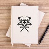 Zepplin Giyim Lorna Shore Logo Çizgisiz Kanvas Defter Çizgisiz - Krem - 14x21 cm