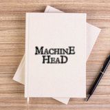 Zepplin Giyim Machine Head Text Çizgisiz Kanvas Defter Çizgisiz - Krem - 14x21 cm