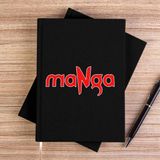 Zepplin Giyim Manga Red Text Siyah Kanvas Defter Çizgisiz - 14x21 cm
