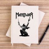 Zepplin Giyim Manowar The T. Of Steel Çizgisiz Kanvas Defter Çizgisiz - Krem - 14x21 cm