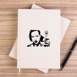 Zepplin Giyim Marilyn Manson Portre Çizgisiz Kanvas Defter Çizgisiz - Krem - 14x21 cm