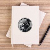 Zepplin Giyim Marvel Black Panter Circle Çizgisiz Kanvas Defter Çizgisiz - Krem - 14x21 cm