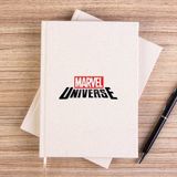 Zepplin Giyim Marvel Universe Logo Çizgisiz Kanvas Defter Çizgisiz - Krem - 14x21 cm