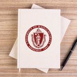 Zepplin Giyim Massachusetts University Logo Çizgisiz Kanvas Defter Çizgisiz - Krem - 14x21 cm
