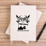 Zepplin Giyim Mayhem Deathcrush Çizgisiz Kanvas Defter Çizgisiz - Krem - 14x21 cm