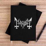 Zepplin Giyim Mayhem Logo Siyah Kanvas Defter Çizgisiz - 14x21 cm