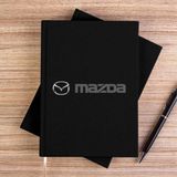 Zepplin Giyim Mazda Text Logo Siyah Çizgisiz Kanvas Defter Çizgisiz - 14x21 cm