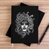 Zepplin Giyim Medusa Siyah Kanvas Defter Çizgisiz - 14x21 cm