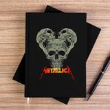 Zepplin Giyim Metallica 3 Dry Heads Siyah Çizgisiz Kanvas Defter Çizgisiz - 14x21 cm
