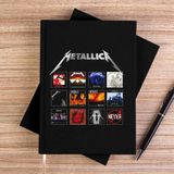 Zepplin Giyim Metallica Album Covers Siyah Kanvas Defter Çizgisiz - 14x21 cm