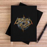 Zepplin Giyim Metallica Blade Chain Siyah Kanvas Defter Çizgisiz - 14x21 cm