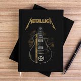 Zepplin Giyim Metallica Guitar Cross Siyah Kanvas Defter Çizgisiz - 14x21 cm