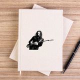 Zepplin Giyim Metallica Kirk Hammett Çizgisiz Kanvas Defter Çizgisiz - Krem - 14x21 cm