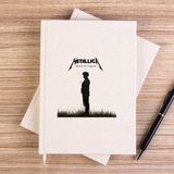 Zepplin Giyim Metallica Master Of Puppets Metal Soldier Çizgisiz Kanvas Defter Çizgisiz - Krem - 14x21 cm