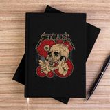 Zepplin Giyim Metallica Skull Battery Siyah Kanvas Defter Çizgisiz - 14x21 cm