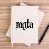 Zepplin Giyim Mgla Logo Text Çizgisiz Kanvas Defter Çizgisiz - Krem - 14x21 cm