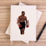 Zepplin Giyim Mike Tyson Fire Boxing Gloves Çizgisiz Kanvas Defter Çizgisiz - Krem - 14x21 cm