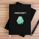 Zepplin Giyim Mine-Craft Diamond Cave Siyah Çizgisiz Kanvas Defter Çizgisiz - 14x21 cm